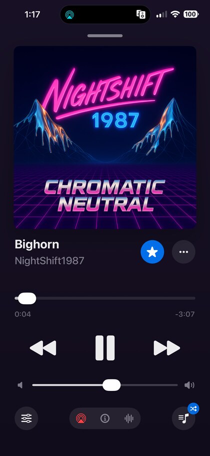 LaZ Player now playing screen with album art and playback controls