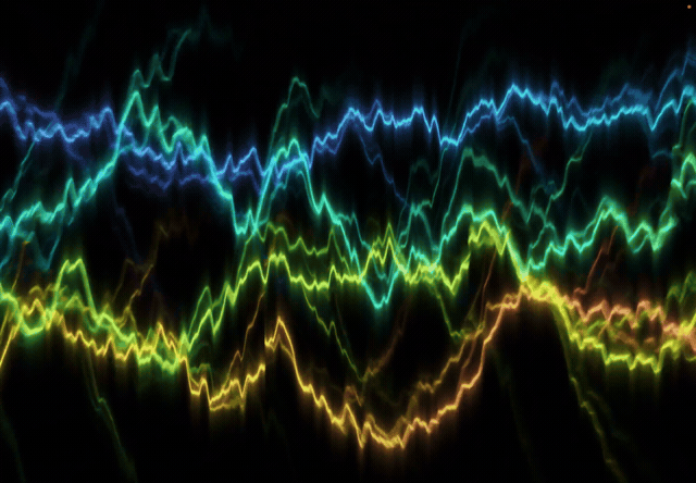 Dairy Freefall Livewire music visualizer, a two-second animation recorded on iPad