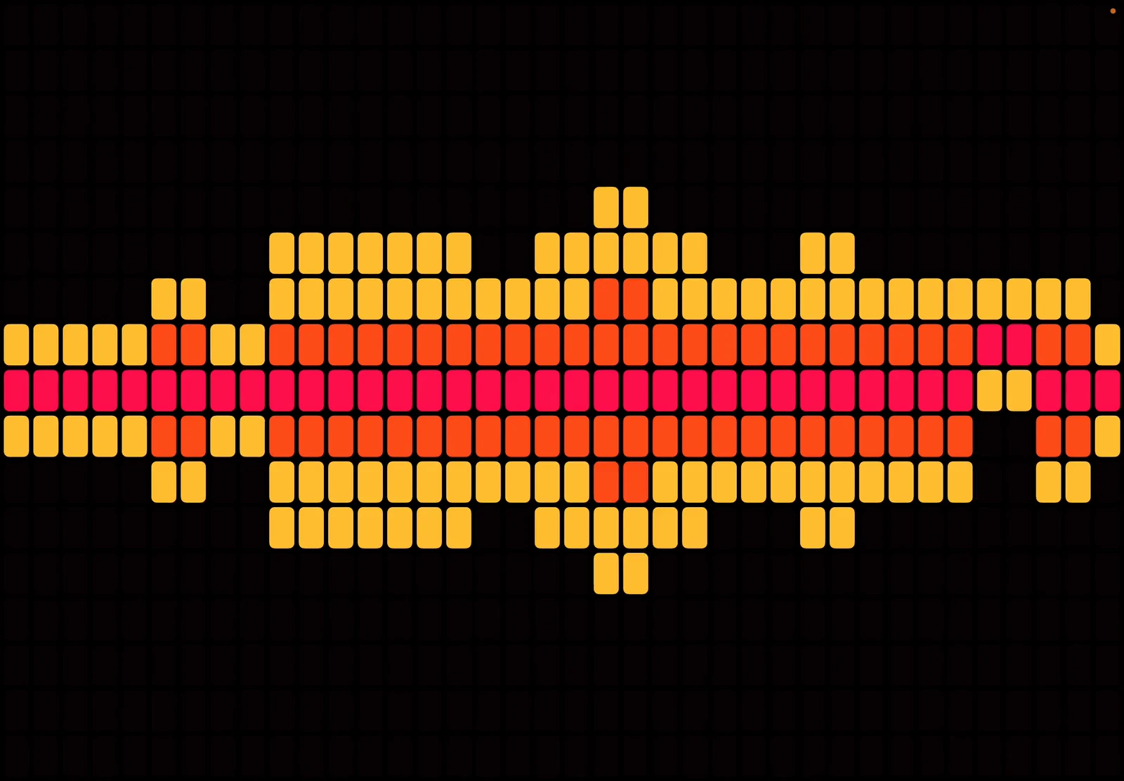 VOX captured on iPad with red, orange and yellow lights